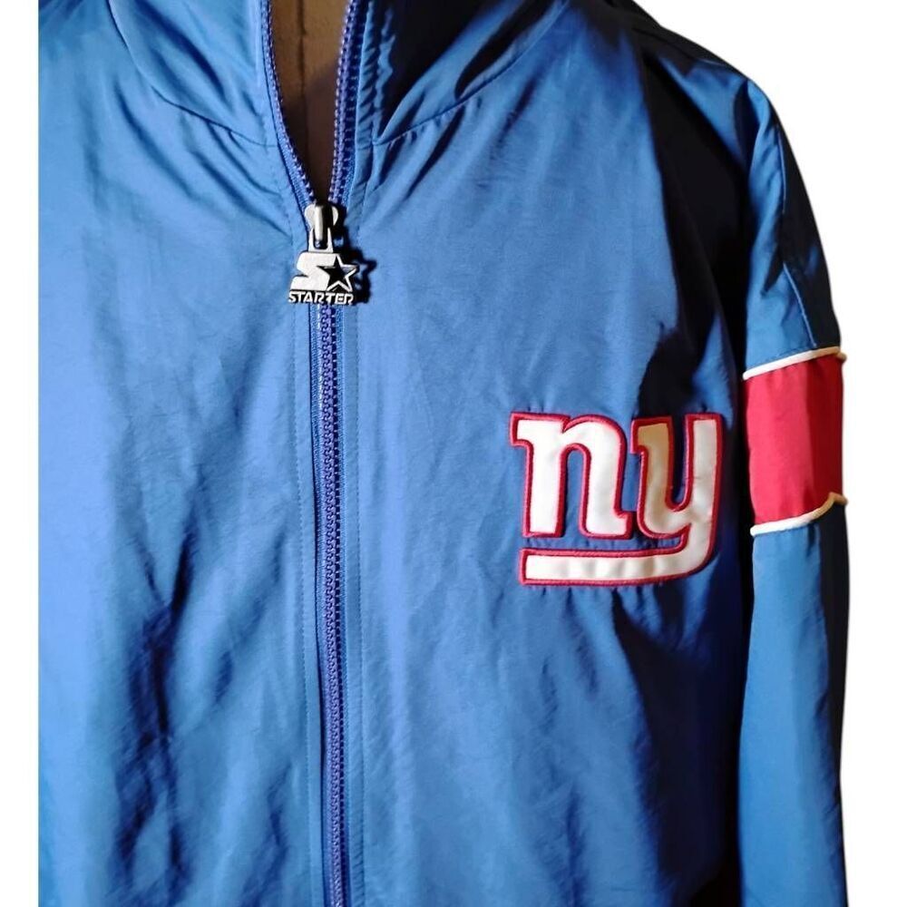 Vintage Starter NY Giants Zip In Hood Pullover Size XL - Picture 2 of 6
